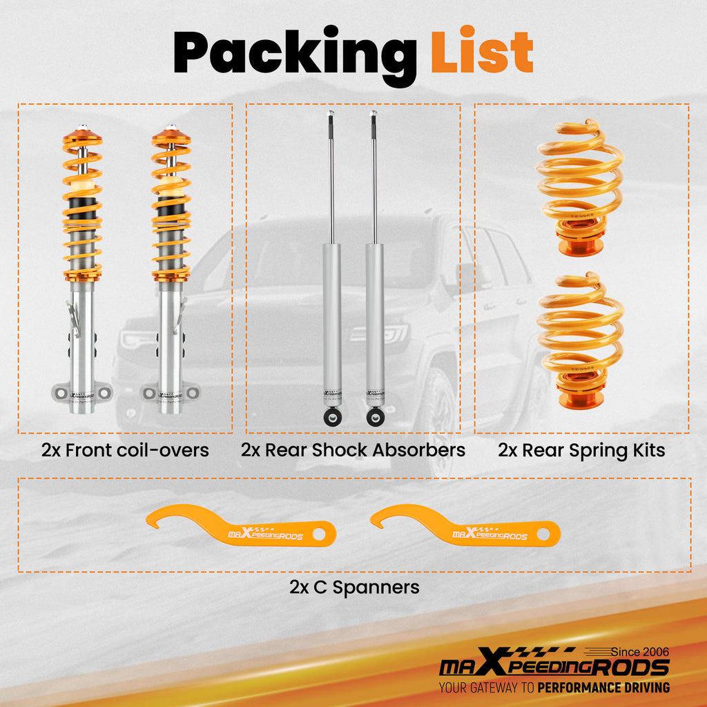 Coilover Coilovers Kit Shock Suspension compatible for BMW 3 Series E36 316i 318i 1992-1999