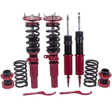 Laad de afbeelding in de galerijviewer, Compatible for BMW 3 Ser E90 E91 06-13 Adj Height Shocks FrontRear Red Coilovers Kits