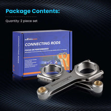 Laad de afbeelding in de galerijviewer, Compatible for Fiat 500 Old Model 2 cylinder 126mm ARP 2000 Connecting Rod - High Performance 4340 EN24 Pleuel Bielle H-Beam Conrod